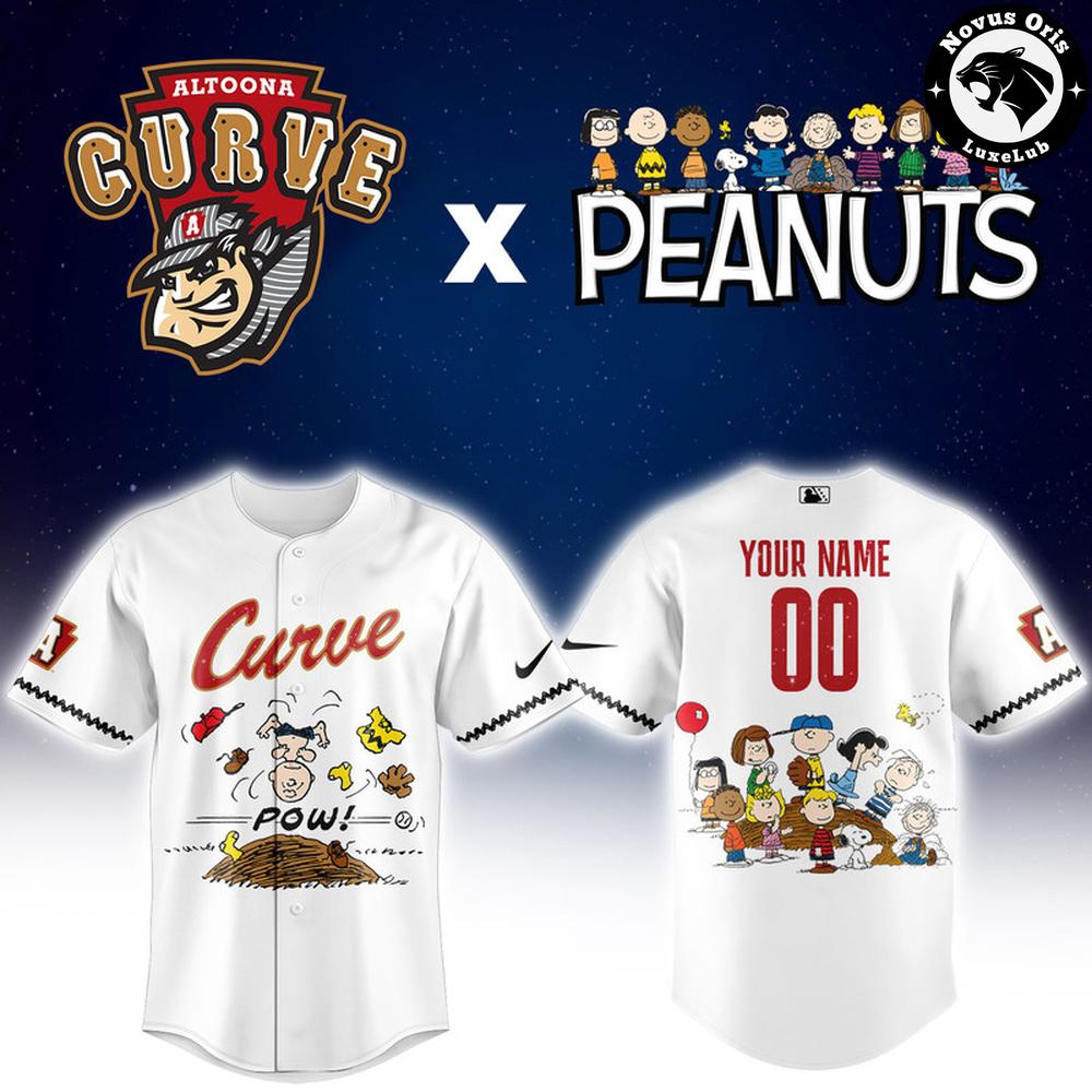 Altoona Curve x Peanuts Night Limited Edition Baseball Jersey - NovusOris Best Merch For Fans