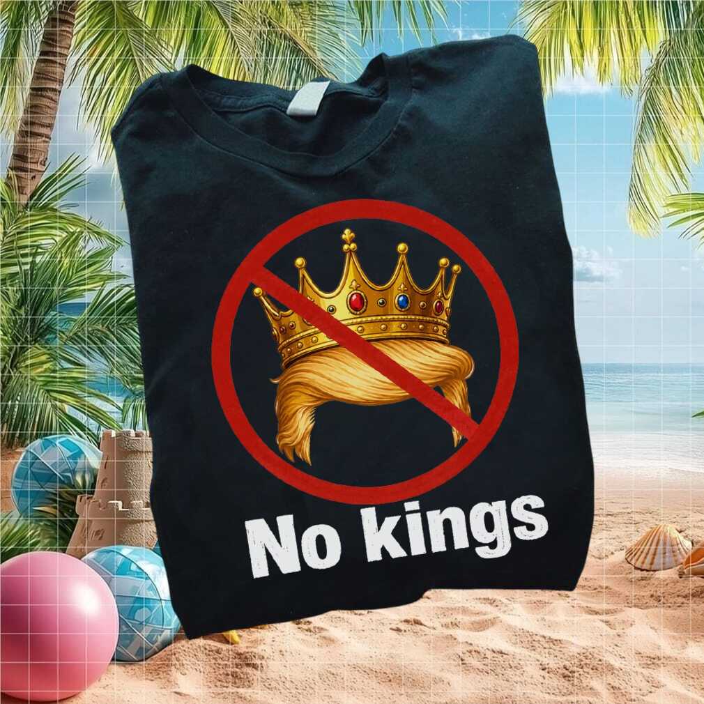 Anti Trump No Kings Crown Hair Political Protest T Shirt - Limotees LLC