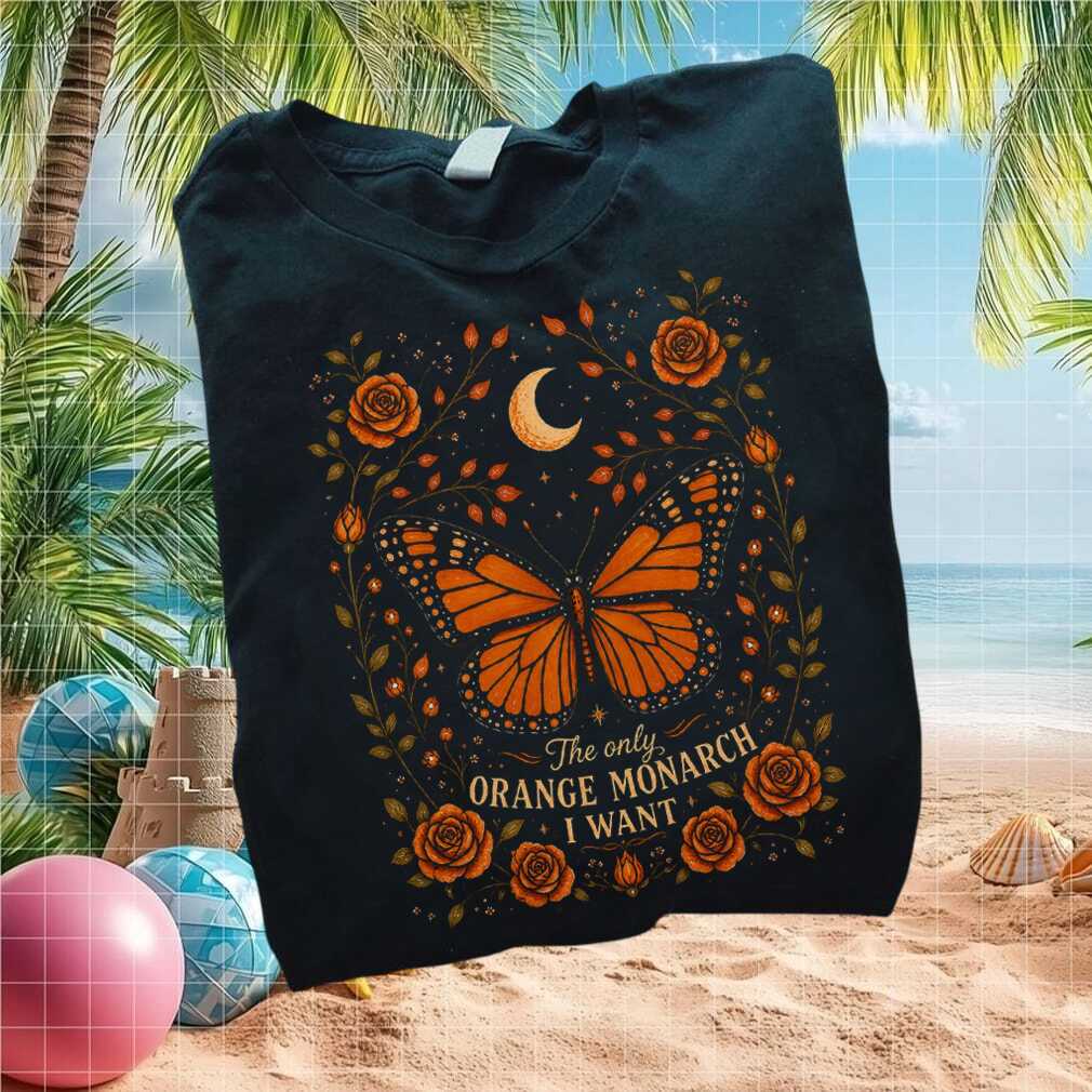 Anti Trump Orange Monarch Butterfly Boho Floral Moon T Shirt - Limotees LLC