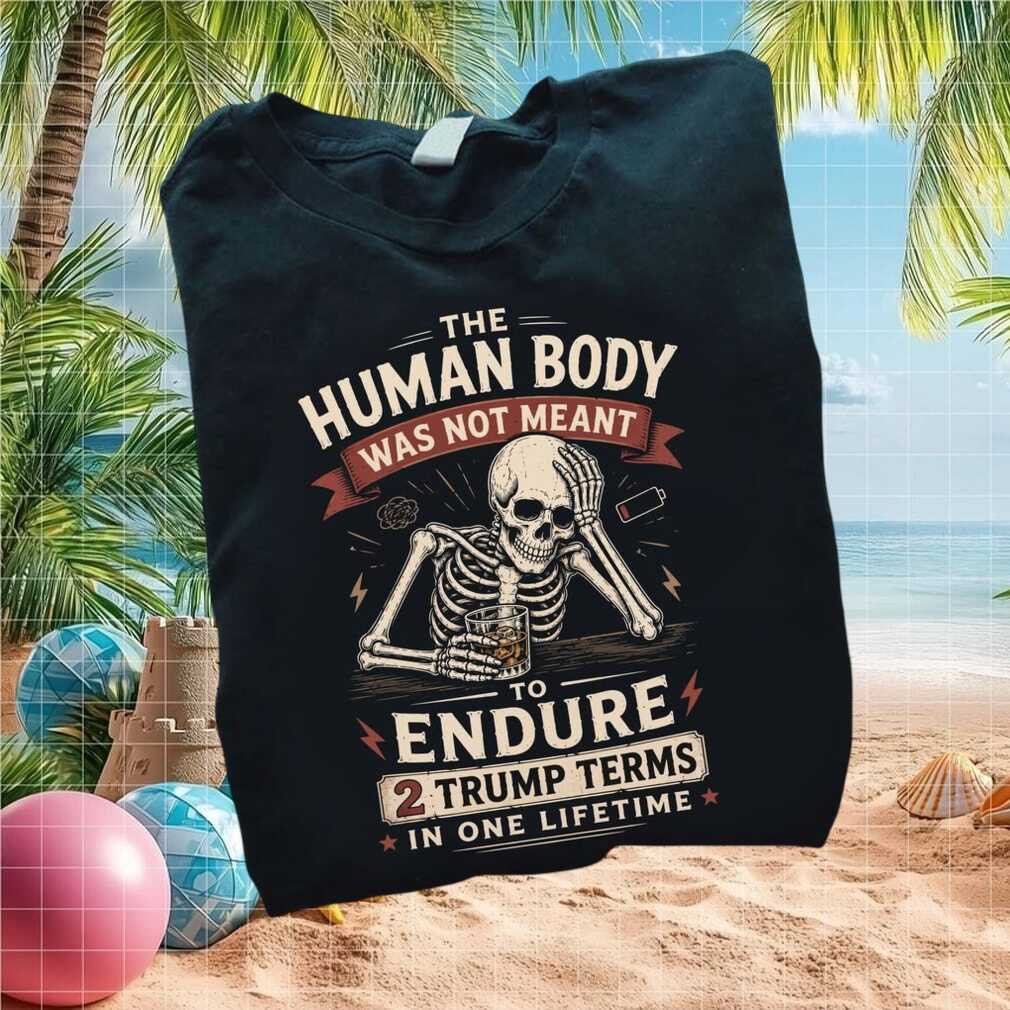 Anti Trump Skeleton Drinking Whiskey Political Humor T Shirt