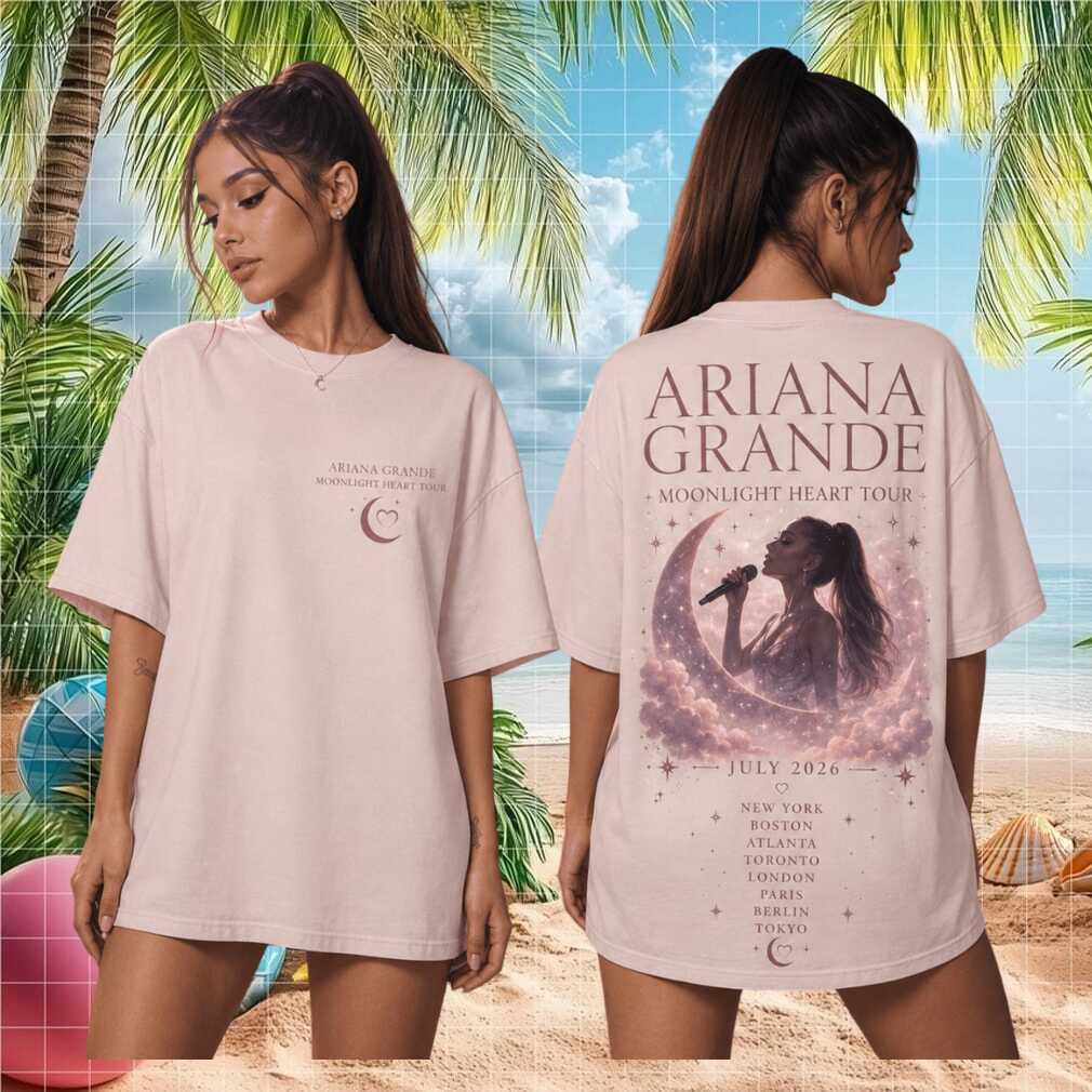 Ariana Grande Moonlight Heart Tour July 2026 Pastel Pink Pop Concert Women Fans Shirt - Limotees LLC