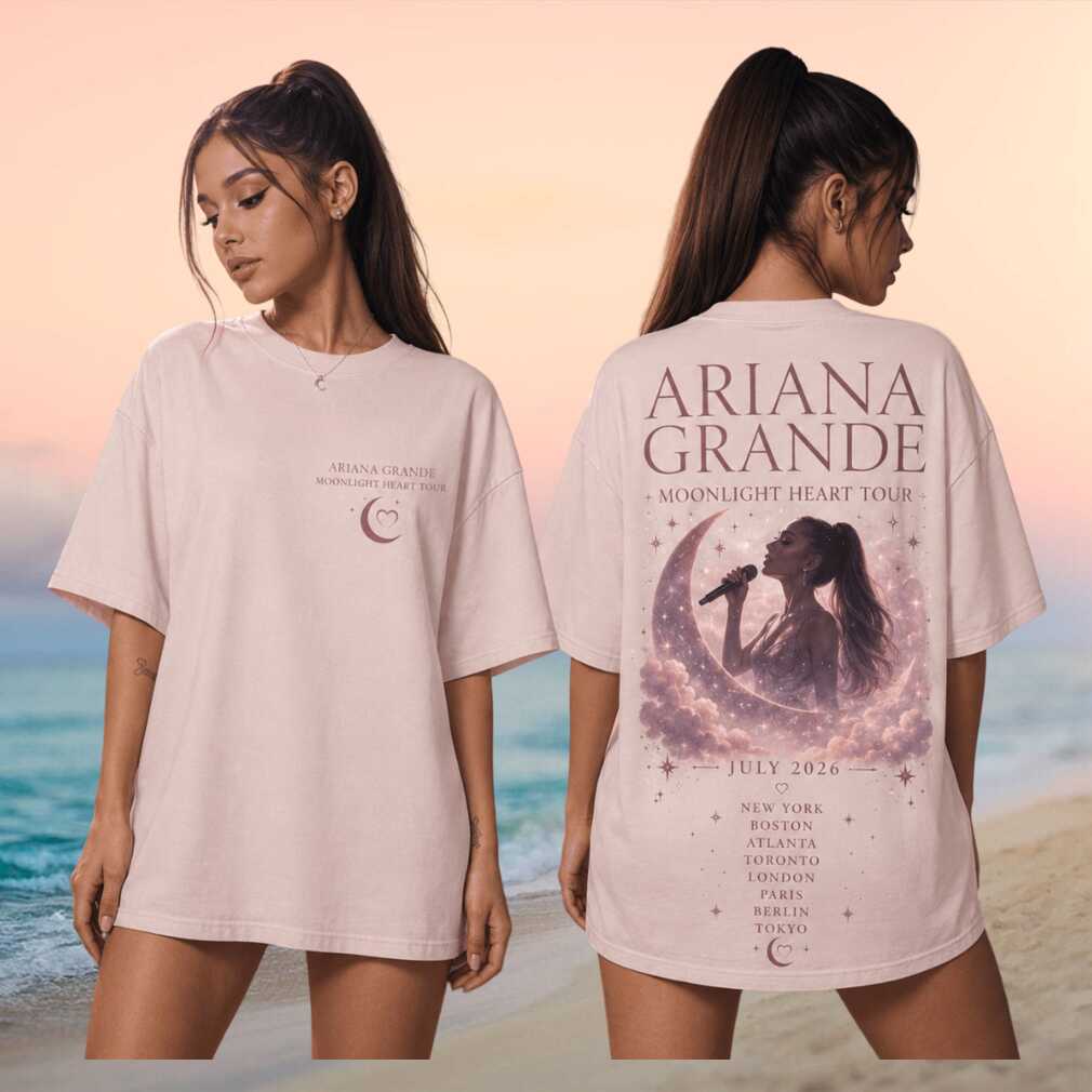 Ariana Grande Moonlight Heart Tour July 2026 Pastel Pink Pop Concert Women Fans Shirt - Limotees LLC