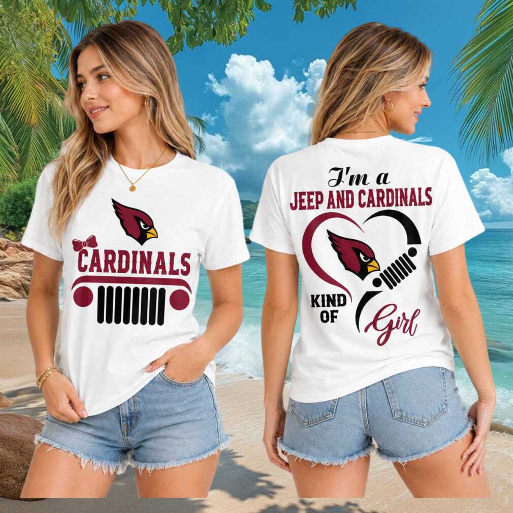 Arizona Cardinals Jeep Heartbeat Football Fan Women's Shirt