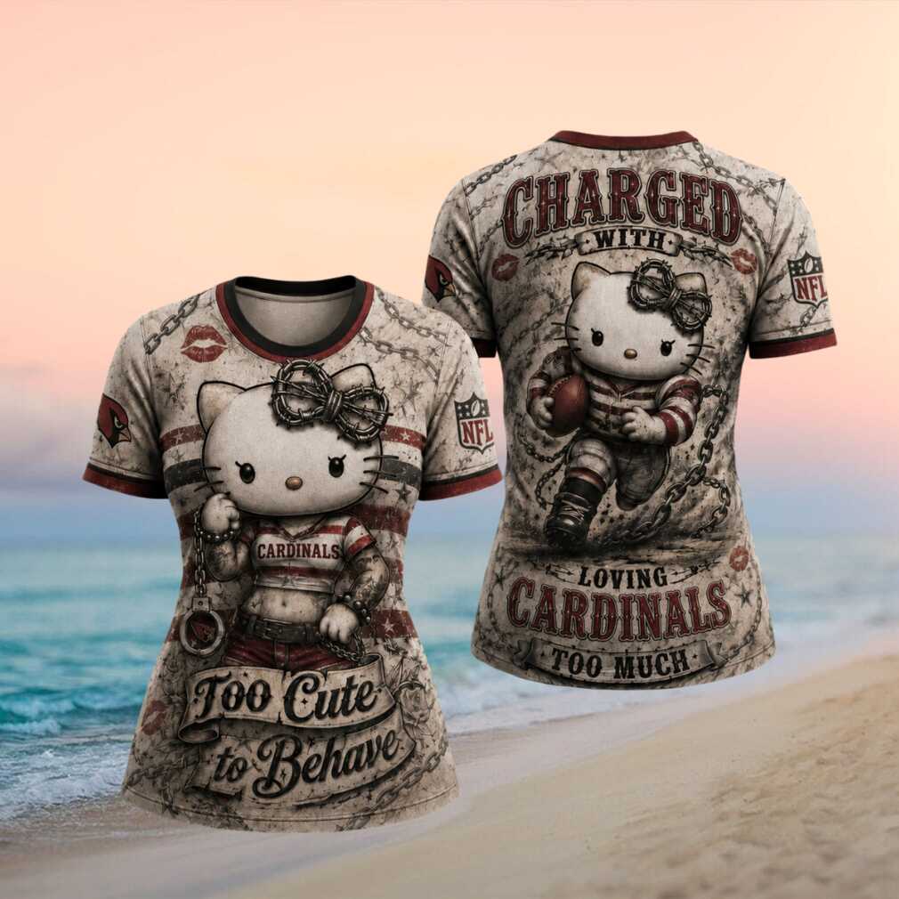 Arizona Cardinals Kitty Mascot Too Cute To Behave Graphic Shirt