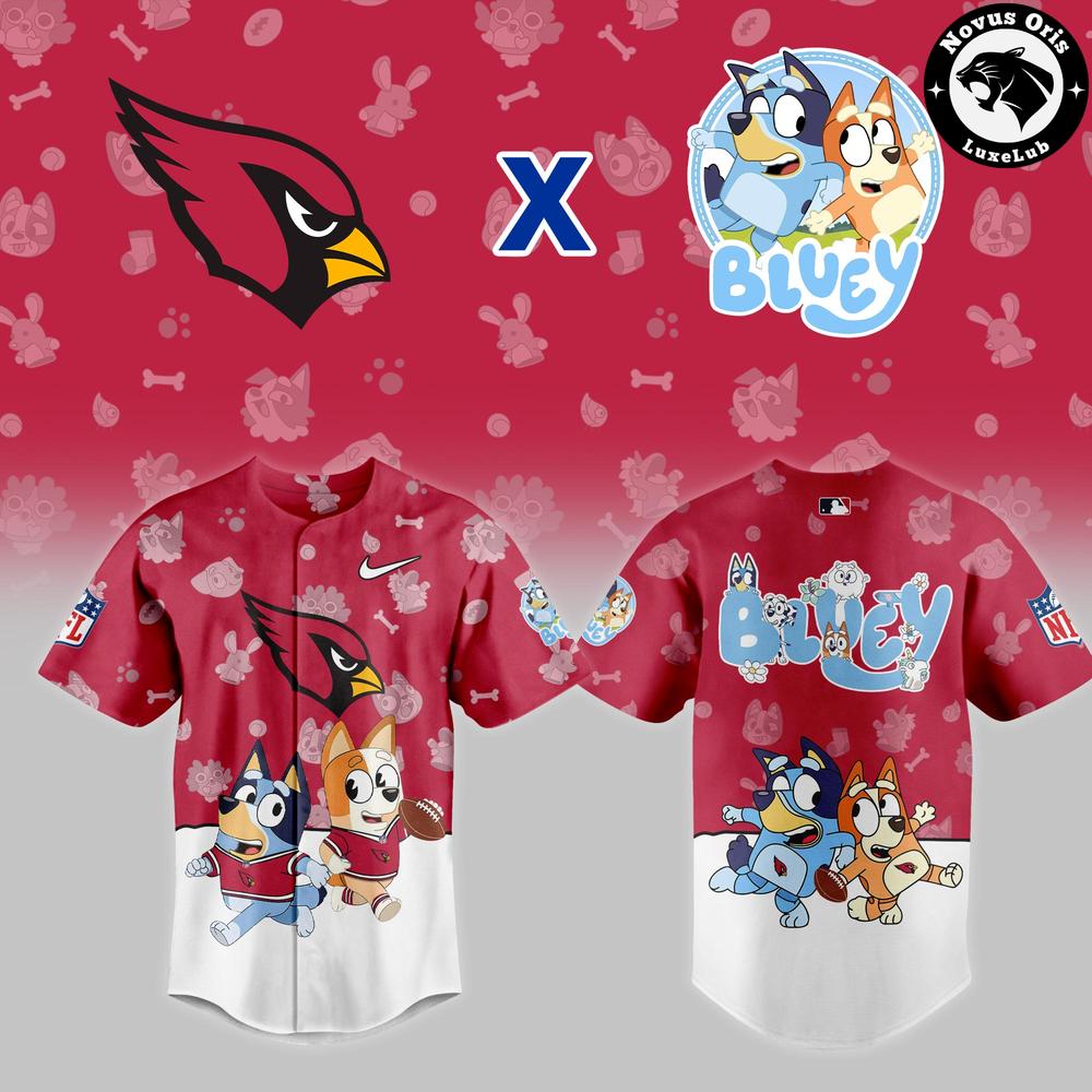 Arizona Cardinals x Bluey Night NFL Custom Edition Jersey - NovusOris Best Merch For Fans