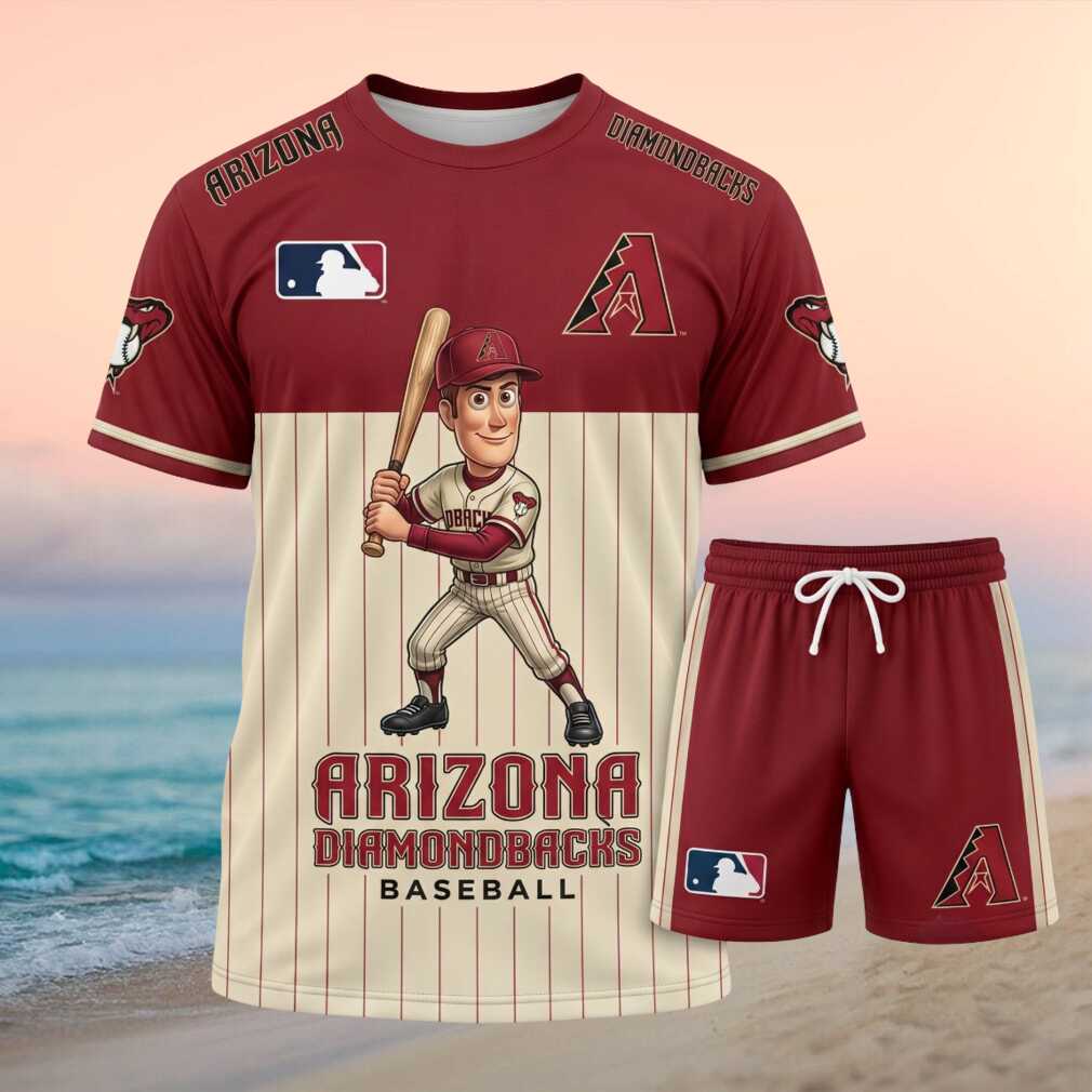 Arizona Diamondbacks Baseball Cartoon Player Shorts Shirt