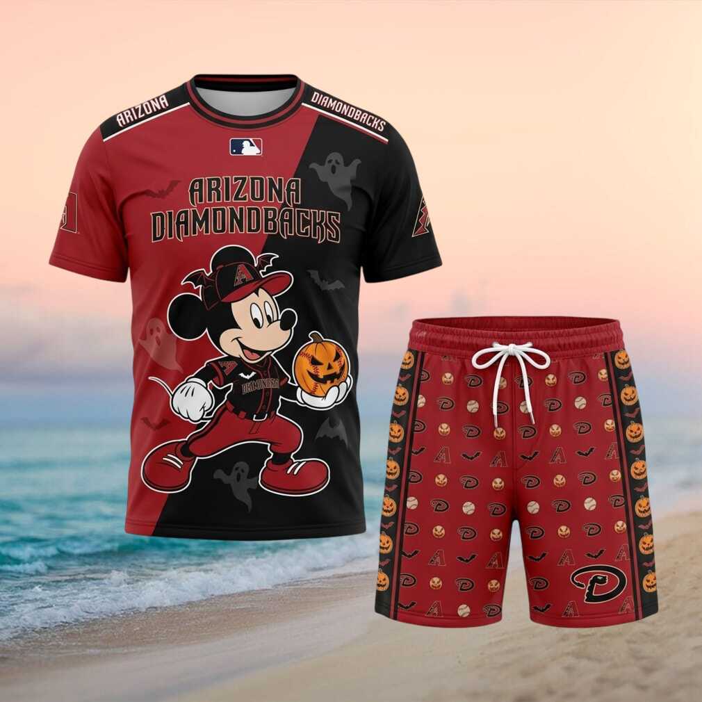 Arizona Diamondbacks Mickey Mouse Halloween Pumpkin Baseball Shirt