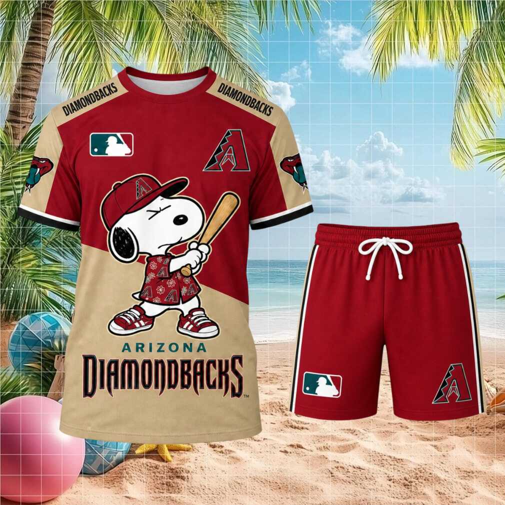 Arizona Diamondbacks Snoopy Baseball Cartoon Character Shirt