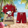 Arizona Diamondbacks Snoopy Baseball Cartoon Character Shirt