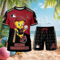 Arizona Diamondbacks Tweety Bird Character Baseball Shirt