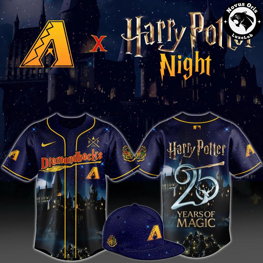 Arizona Diamondbacks x Harry Potter – 25 Years of Magic Baseball Jersey - NovusOris Best Merch For Fans