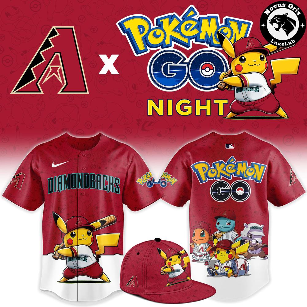 Arizona Diamondbacks x Pokemon GO Night Limited Edition Baseball Jersey - NovusOris Best Merch For Fans