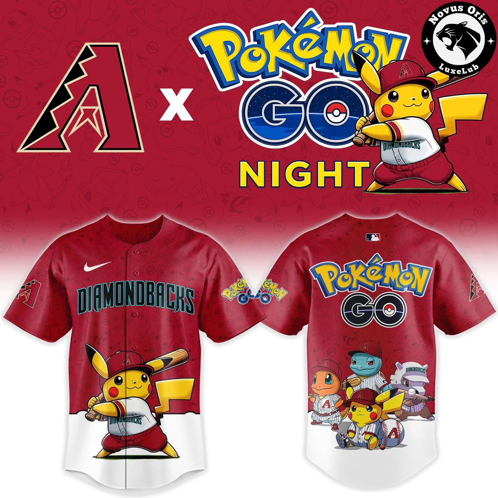 Arizona Diamondbacks x Pokemon GO Night Limited Edition Baseball Jersey - NovusOris Best Merch For Fans