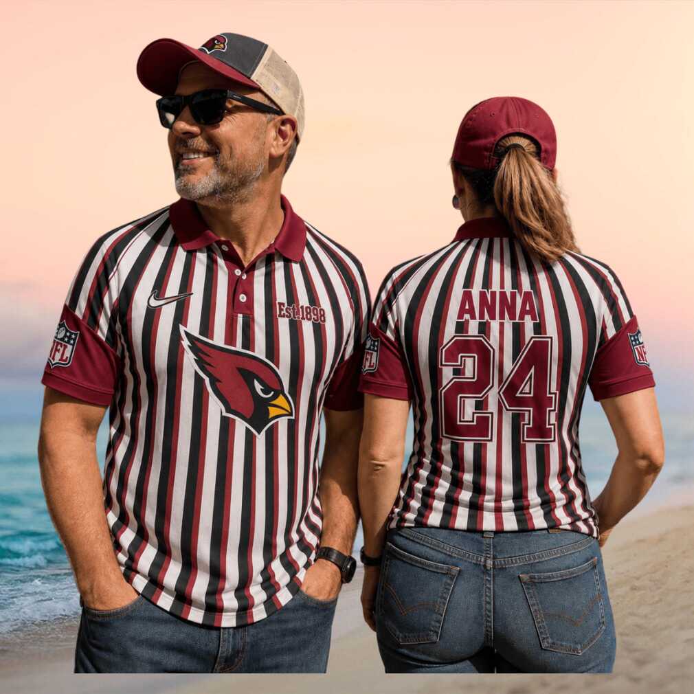 Arizona Football Cardinals Custom Name Number Retro Striped Referee Game Day Fan Men Women Shirt