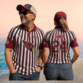 Arizona Football Cardinals Custom Name Number Retro Striped Referee Game Day Fan Men Women Shirt