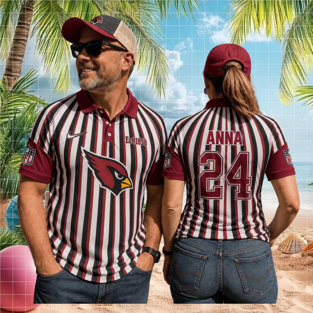 Arizona Football Cardinals Custom Name Number Retro Striped Referee Game Day Fan Men Women Shirt