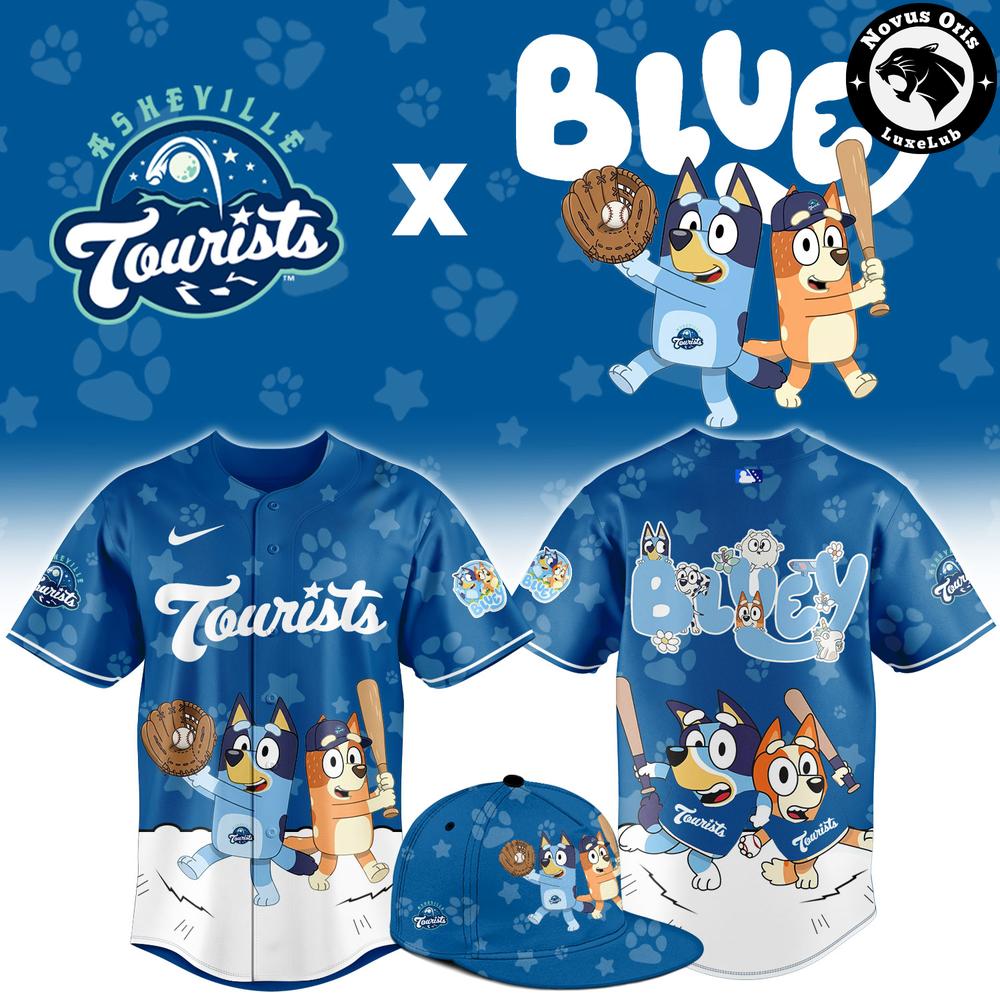 Asheville Tourists x Bluey Night Limited Edition Baseball Jersey