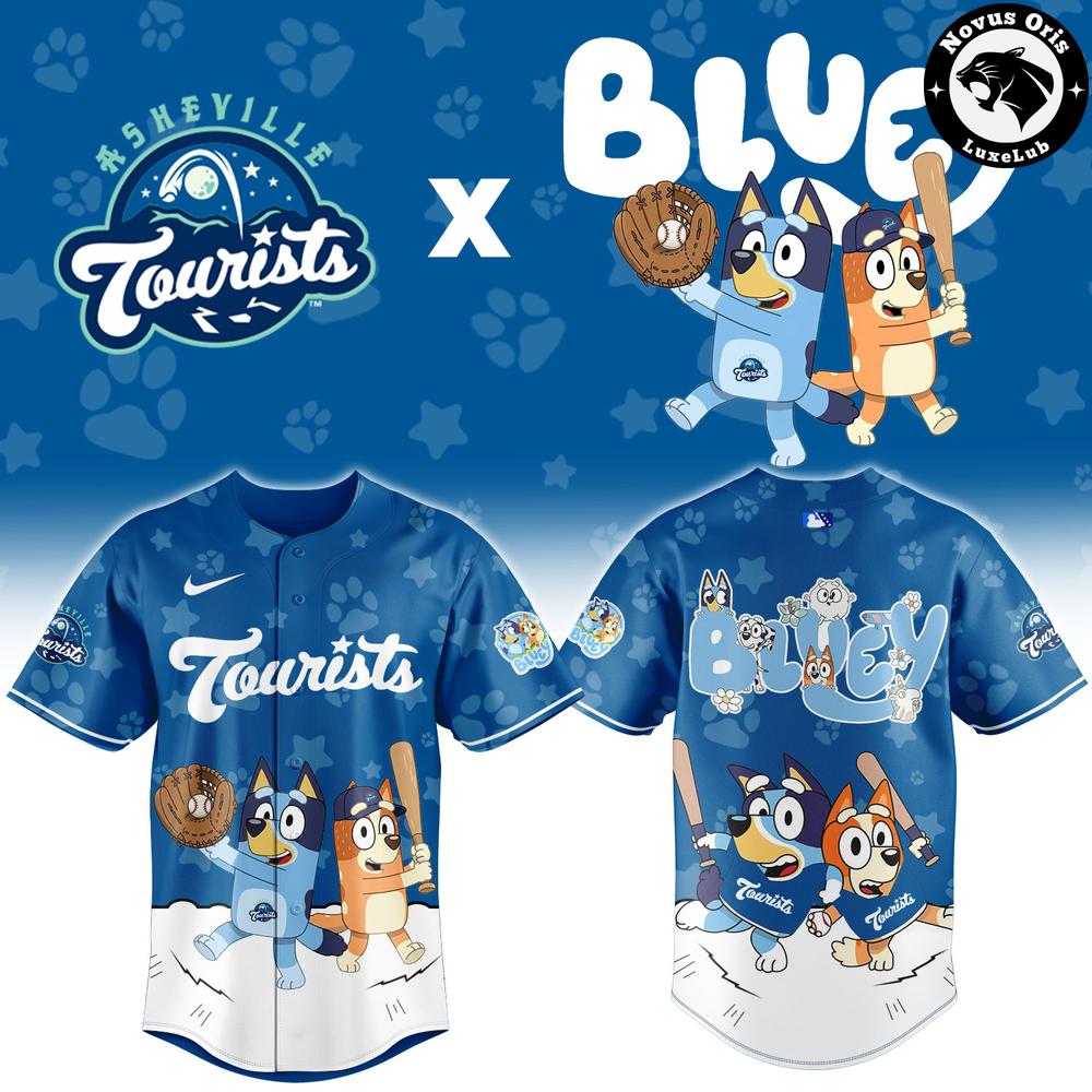 Asheville Tourists x Bluey Night Limited Edition Baseball Jersey