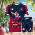 Atlanta Braves Courage The Cowardly Dog Baseball Shirt