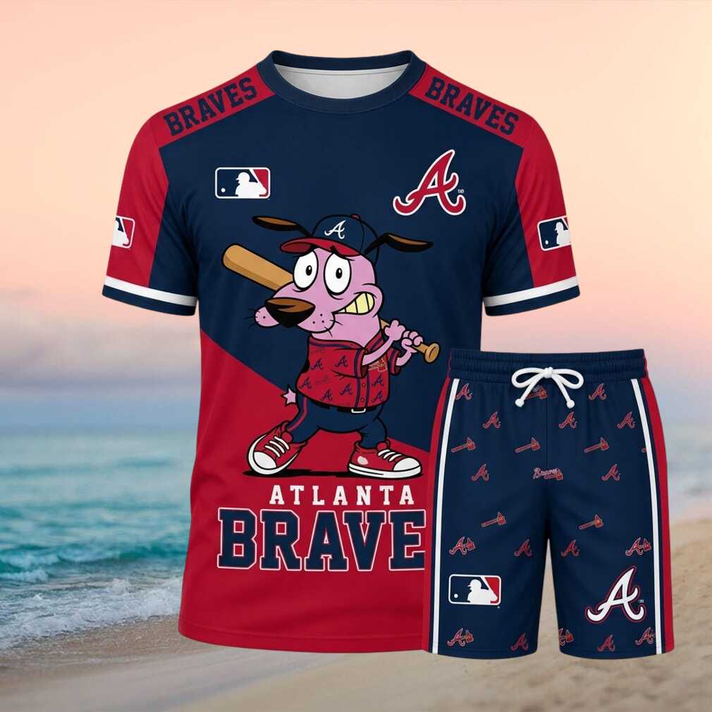 Atlanta Braves Courage The Cowardly Dog Baseball Shirt