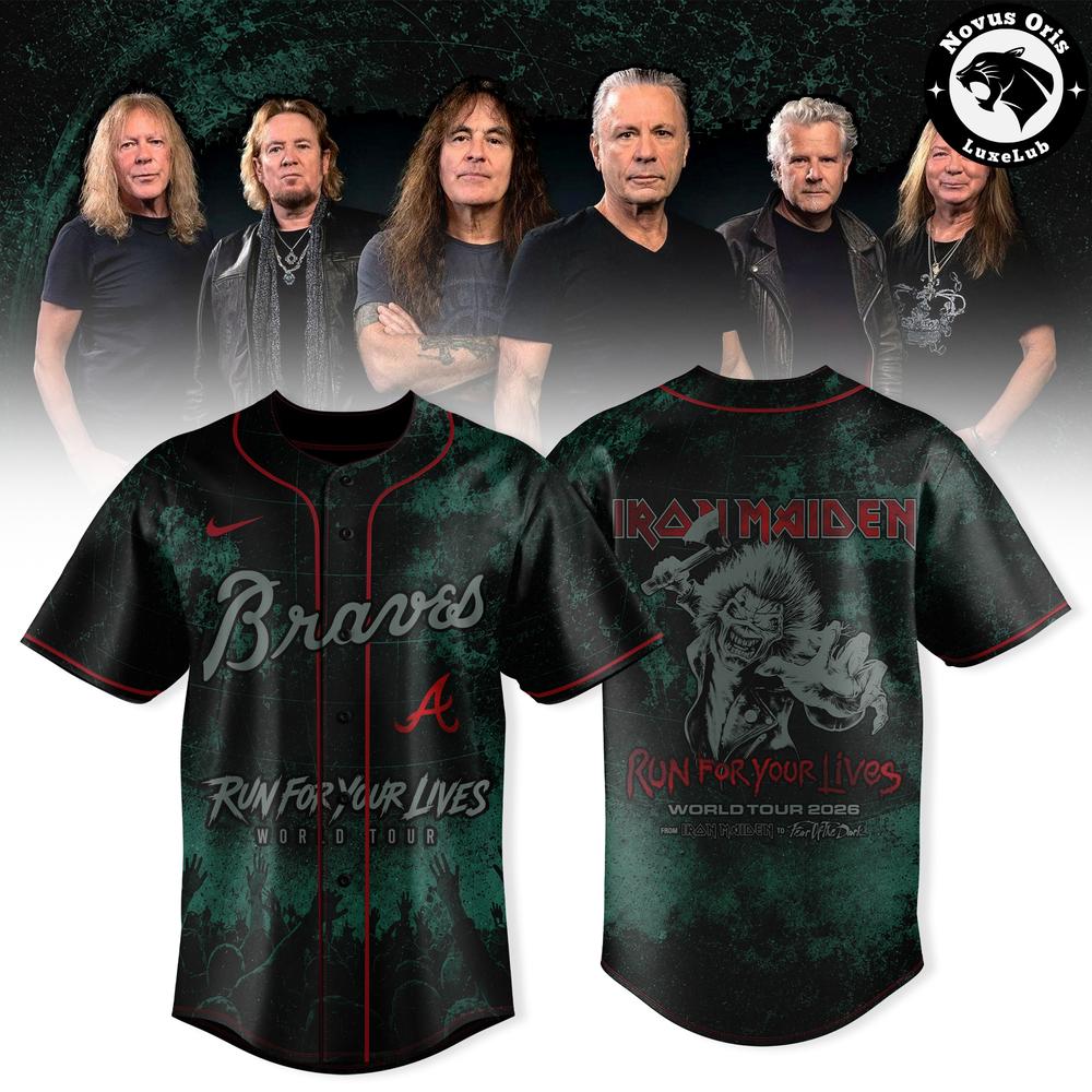 Atlanta Braves x Iron Maiden - Run For Your Lives World Tour 2026 Baseball Jersey