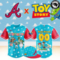 Atlanta Braves x Toy Story Night Woody Buzz Lightyear Custom Baseball Jersey