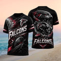 Atlanta Falcons Football Falcon Mascot Graphic Print Shirt - Limotees LLC