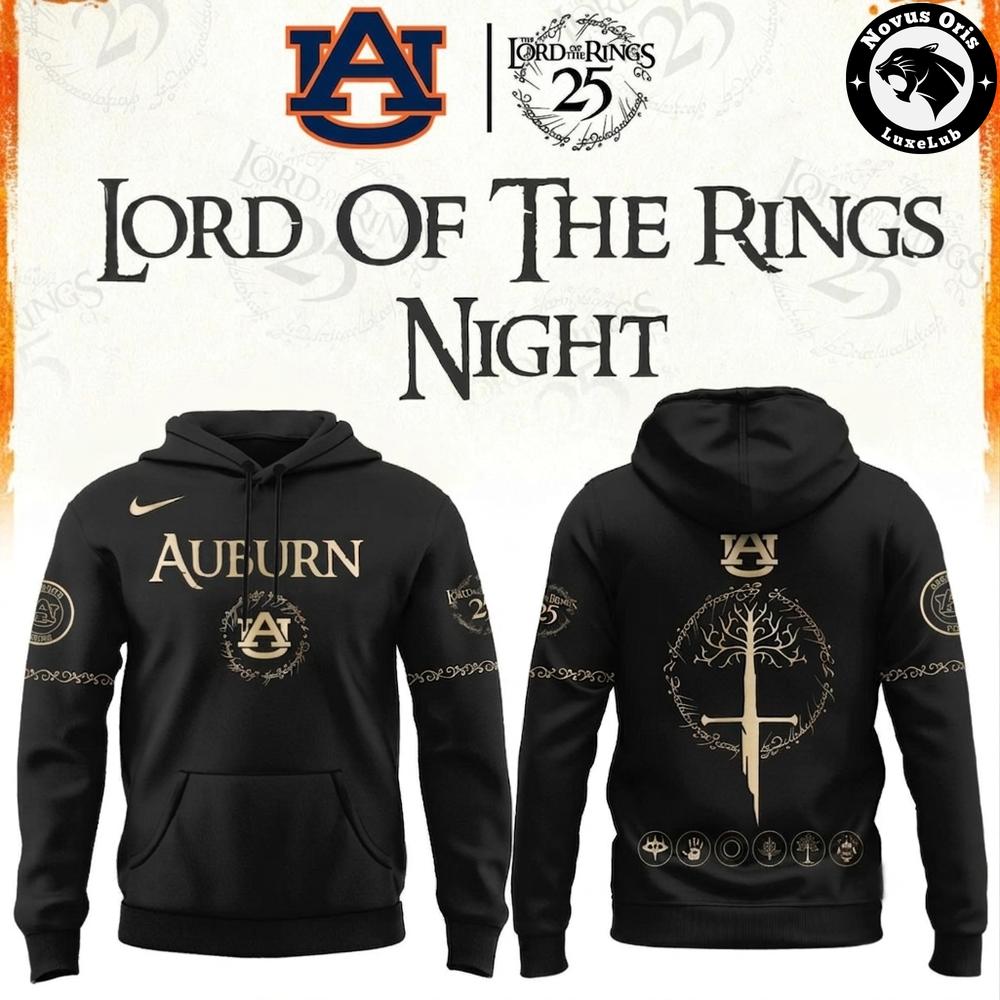 Auburn Tigers Lord Of The Rings 25th Anniversary Limited Edition Hoodie