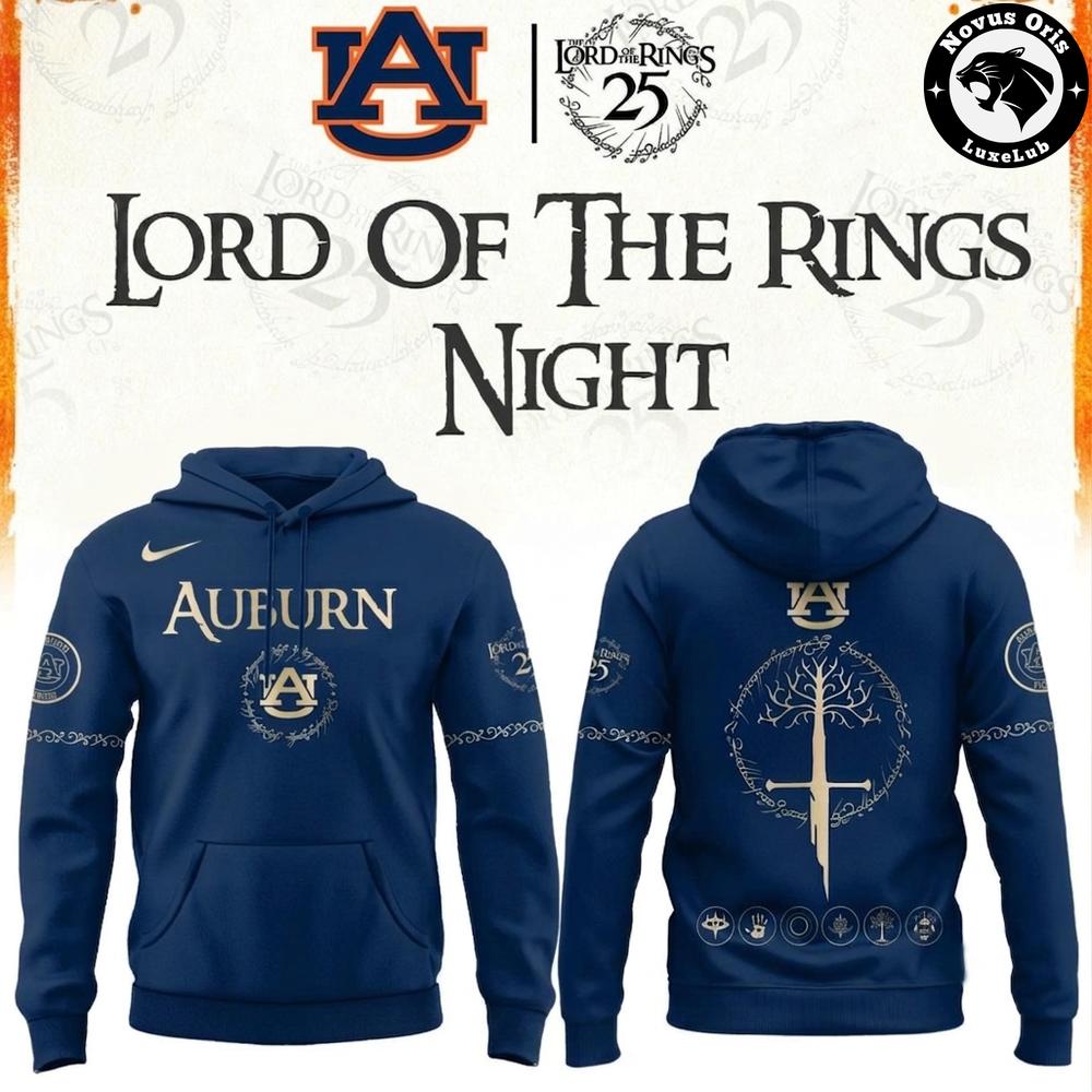 Auburn Tigers Lord Of The Rings 25th Anniversary Limited Edition Hoodie