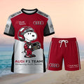 Audi F1 Team Snoopy Racing Driver Graphic Shorts Shirt
