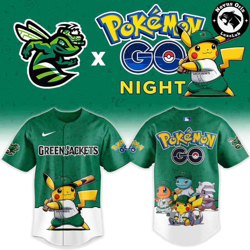 Augusta GreenJackets x Pokemon GO Night Mashup Limited Baseball Jersey