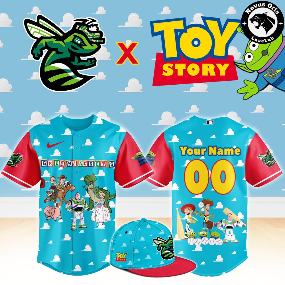 Augusta GreenJackets x Toy Story Night Pixar Cartoon Custom Baseball Jersey