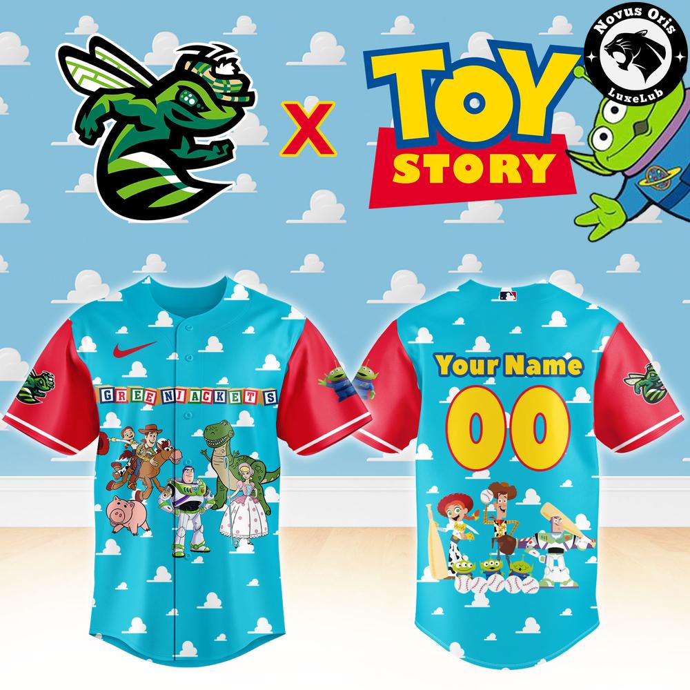 Augusta GreenJackets x Toy Story Night Pixar Cartoon Custom Baseball Jersey