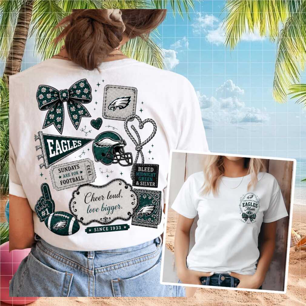 Philadelphia Eagles Football Mom Game Day Bow Shirt