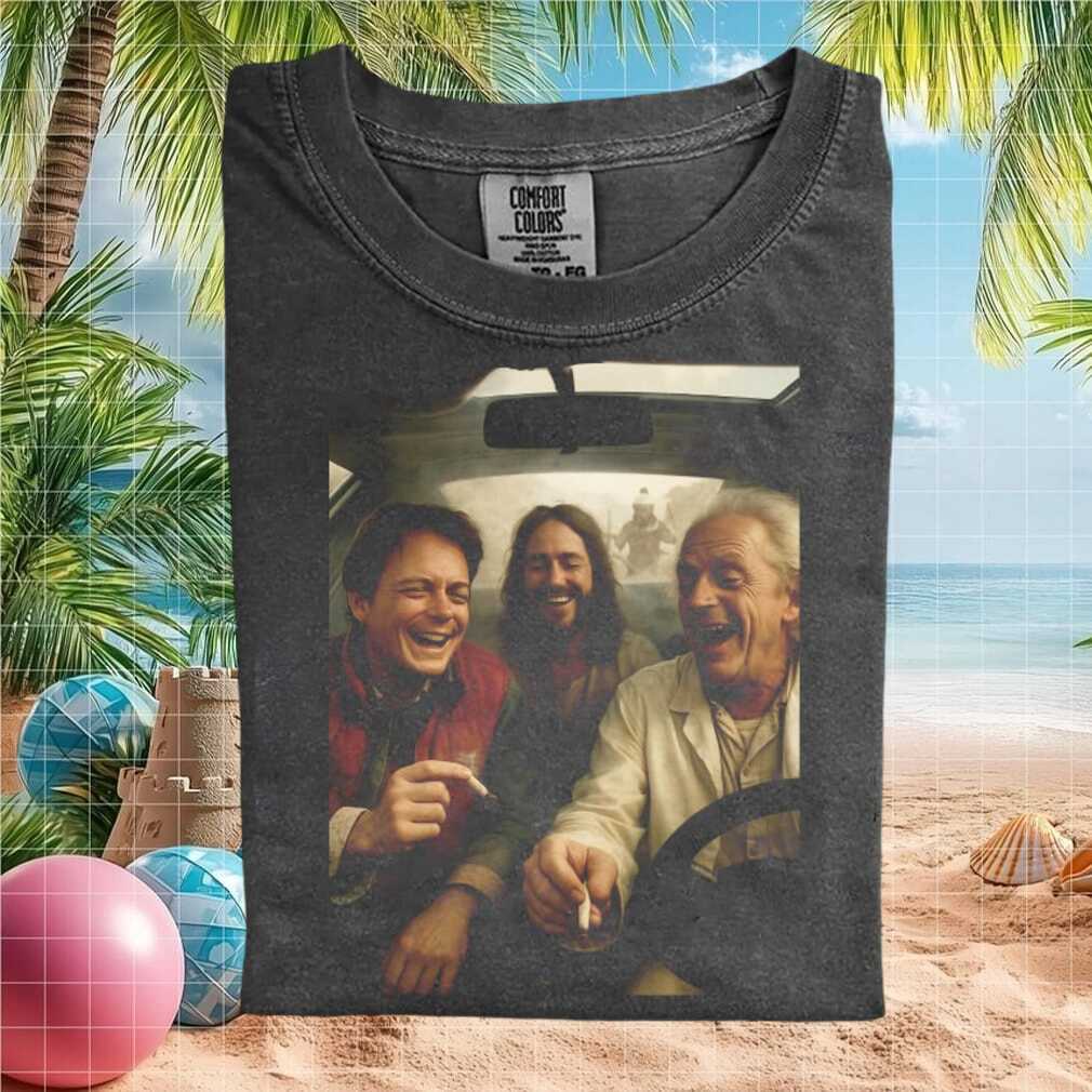 Back to the Future Movie Characters Laughing Vintage T Shirt