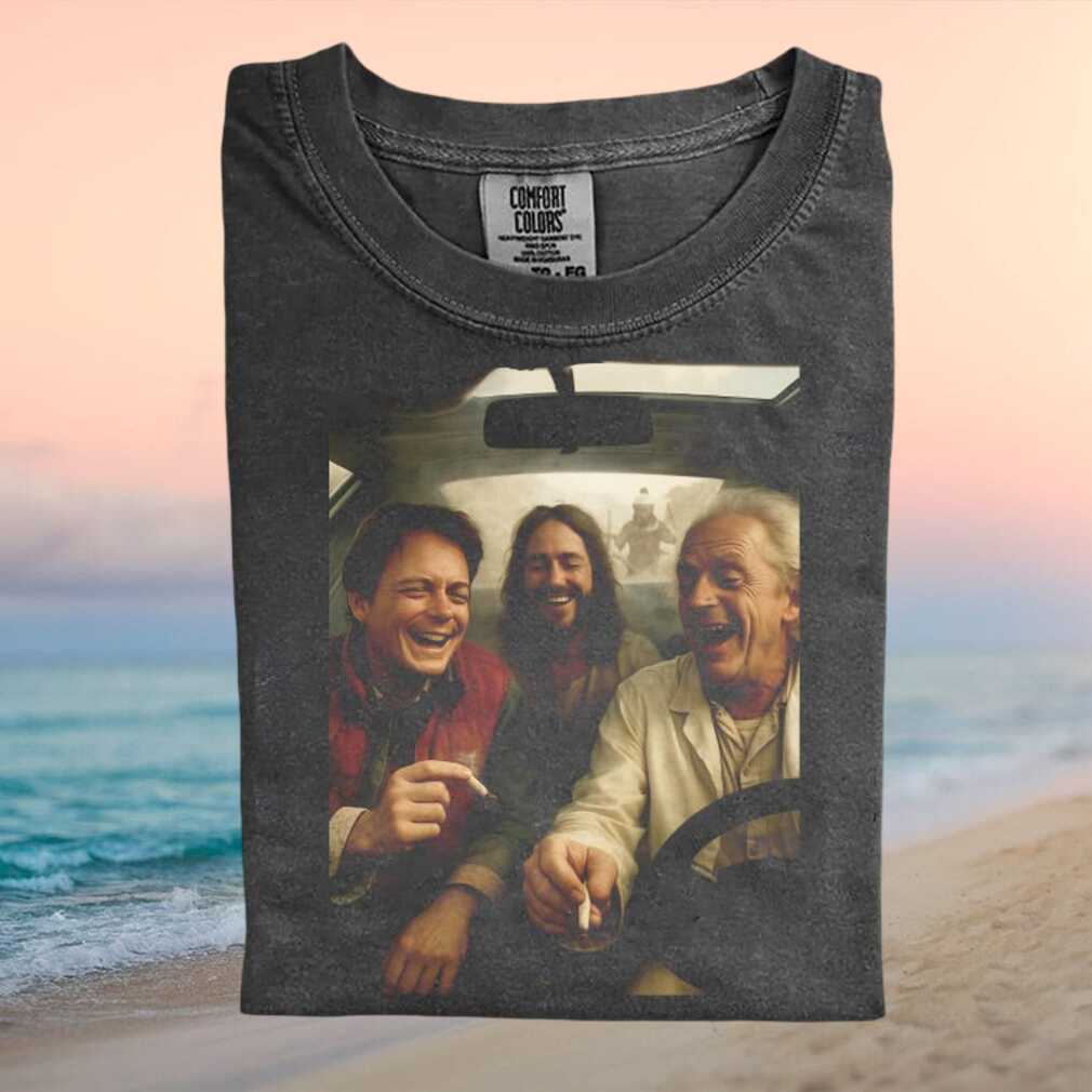 Back to the Future Movie Characters Laughing Vintage T Shirt