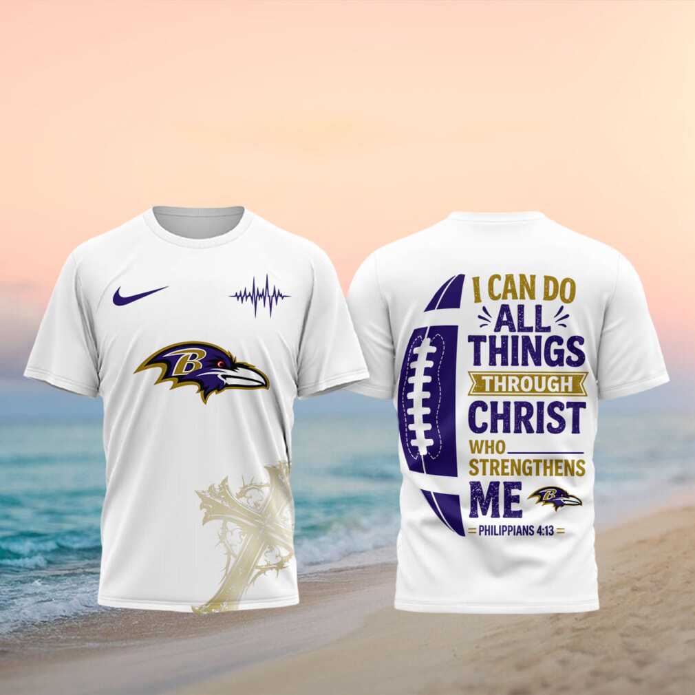 Baltimore Football Cross Faith Scripture Shirt - Limotees LLC