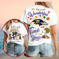 Baltimore Football Snoopy Fall Leaves Wonderful Shirt