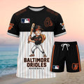 Baltimore Orioles Luffy Anime Baseball Shorts Shirt