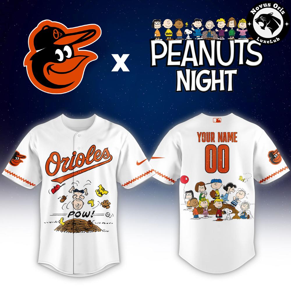 Baltimore Orioles x Peanuts Night Limited Edition Baseball Jersey