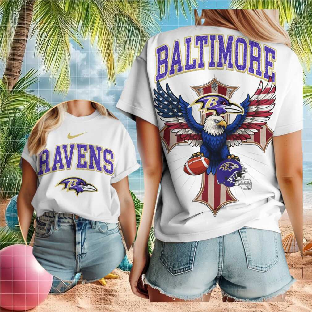 Baltimore Ravens American Eagle Cross Football Shirt - Limotees LLC