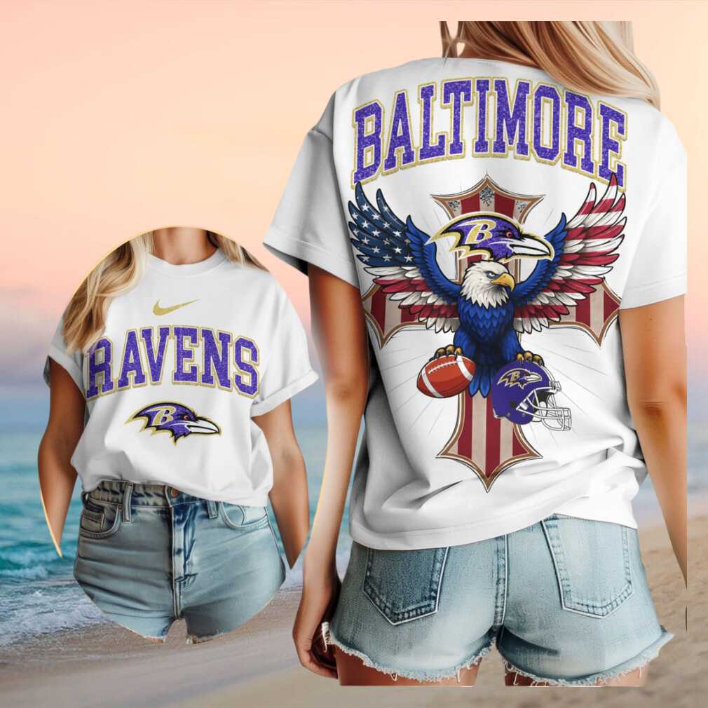 Baltimore Ravens American Eagle Cross Football Shirt - Limotees LLC