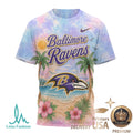 Baltimore Ravens Beach Tropical Parrot Summer Men's T Shirt - Limotees LLC