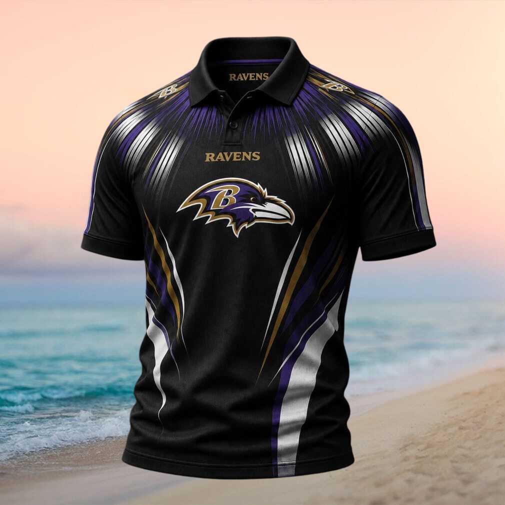Baltimore Ravens Bird Mascot Football Polo Shirt