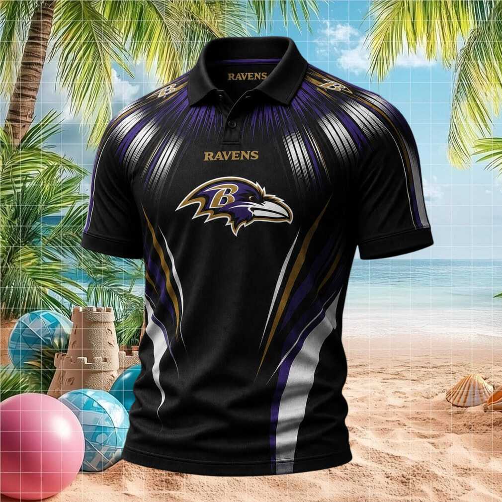 Baltimore Ravens Bird Mascot Football Polo Shirt