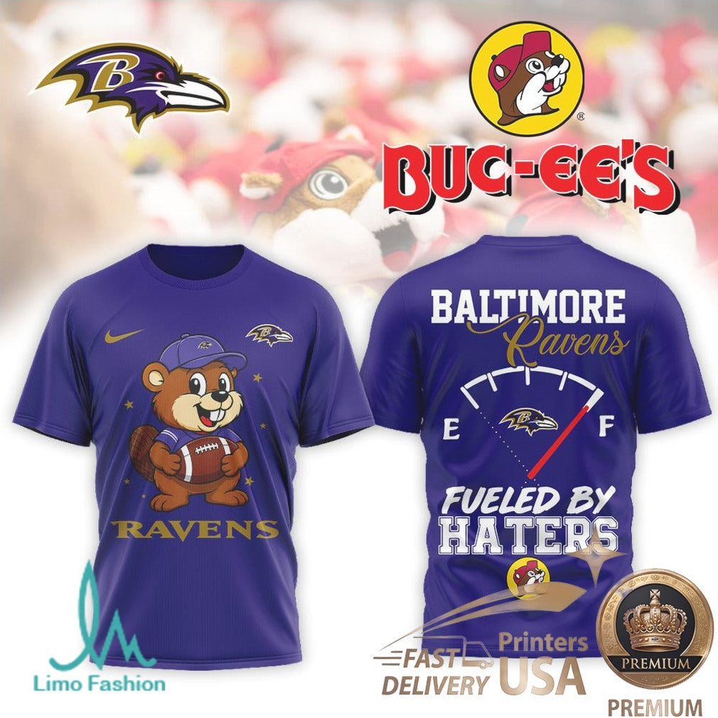 Baltimore Ravens Football Beaver Mascot Fueled By Haters T Shirt - Limotees LLC