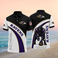 Baltimore Ravens Football Mascot Player Sports Golf Shirt