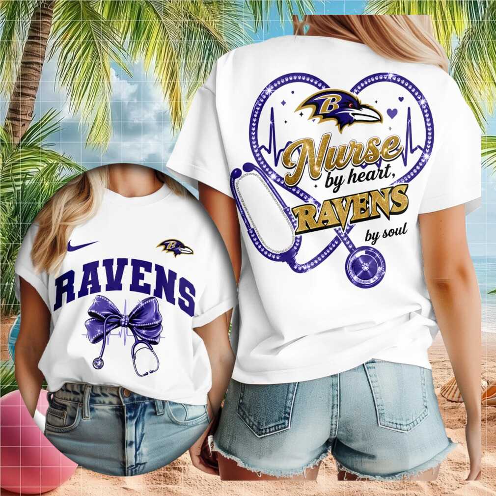 Baltimore Ravens Nurse By Heart Soul Stethoscope Graphic Shirt