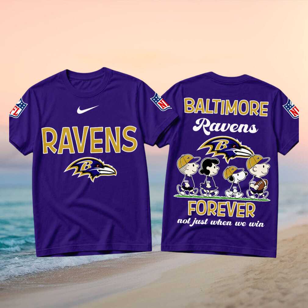 Baltimore Ravens Peanuts Snoopy Football Forever Shirt