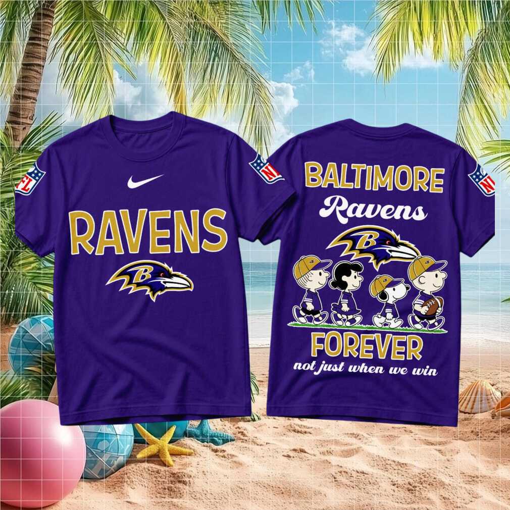 Baltimore Ravens Peanuts Snoopy Football Forever Shirt